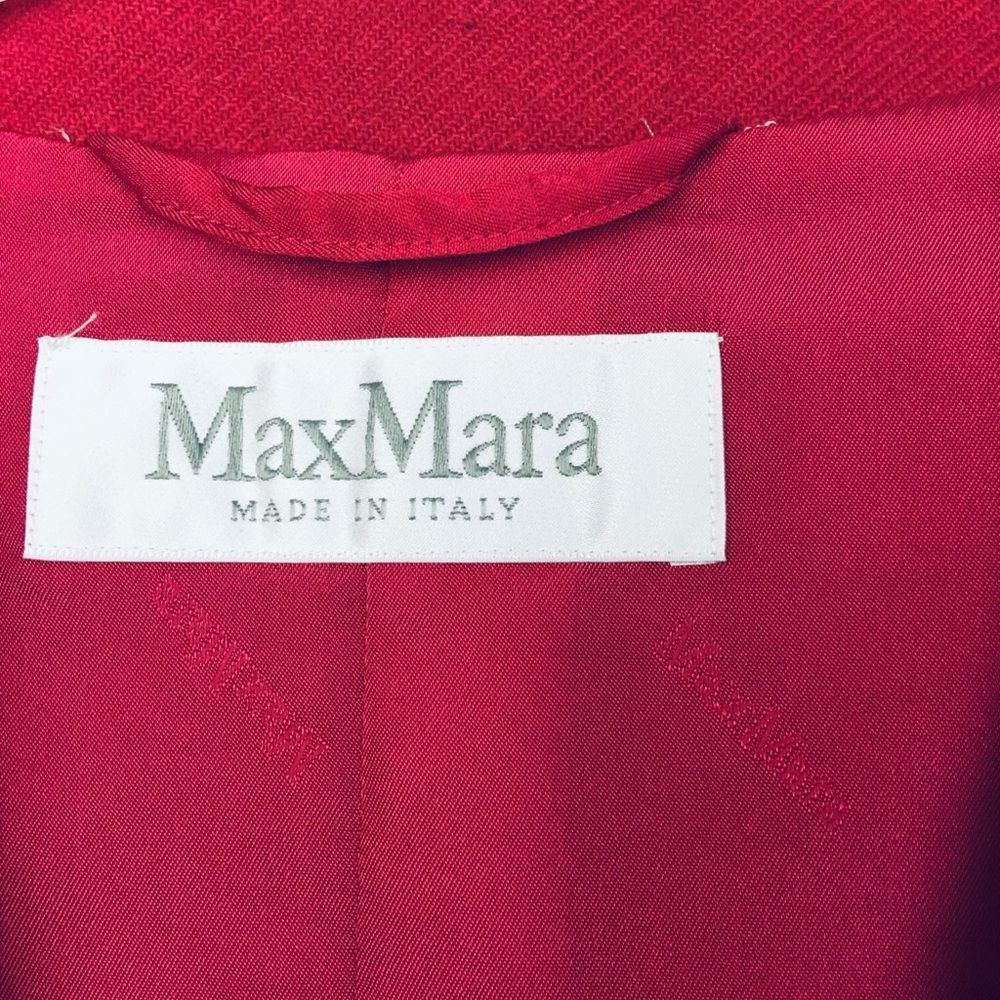 MaxMara Made In Italy Cashmere Two Buttons Blazer Jacket In Raspberry Size 10 - Picture 14 of 15